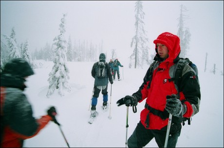 21. 1. 2012. Na hranicích kdesi v horní části plochého vrcholu Svarohu.
