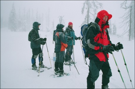 21. 1. 2012. Užíváme si skvělého počasí a parádního výhledu. Bez navigace by jsme vlastní vrchol zřejmě zase hledali.