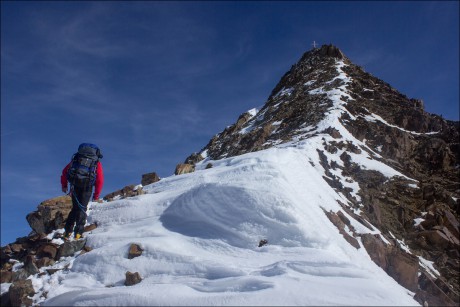 Závěrečný úsek k vrcholu Wildspitze.