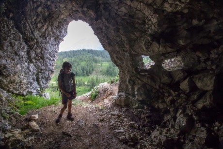 Jeskyně na úpatí Trawengu.