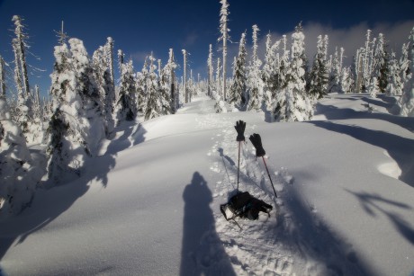 21. 1. 2019. Na hranicích při návratu na Velkou Mokrůvku.