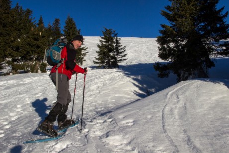 17. 2. 2019. Už jsem téměř úplně nahoře na Javoru.