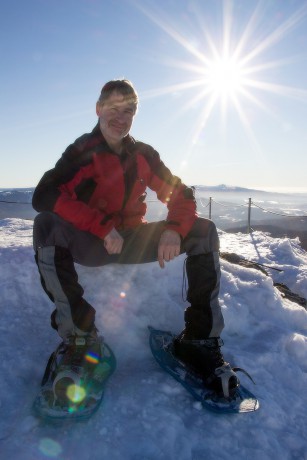 17. 2. 2019. Před odchodem zpátky dolů sedím na Großer Seeriegelu.