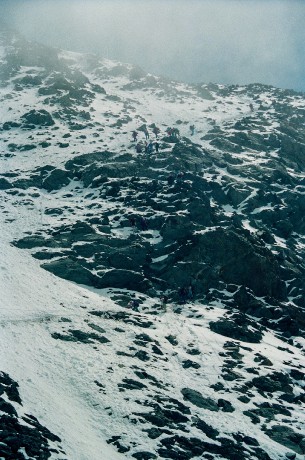 Kuloár na úpatí Gouteru.