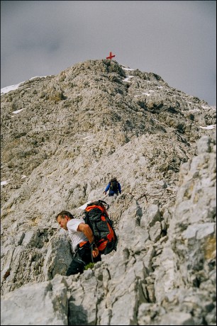 Závěrečná část cesty na jižním hřebeni Prielu.