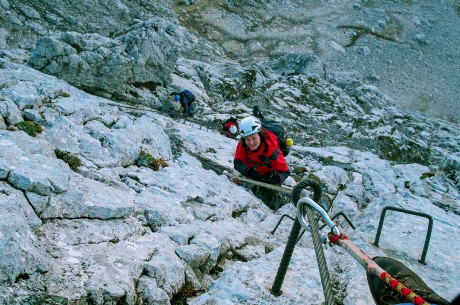 Na zajištěné cestě Stodertaler.