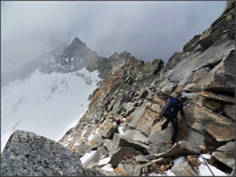 Sestupujeme zpátky dolů.